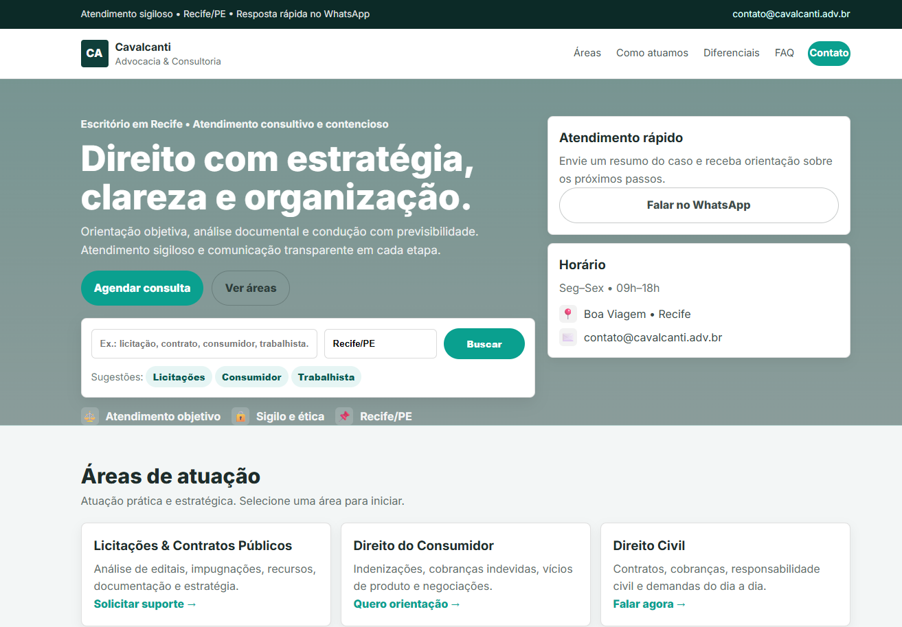 Preview do projeto Plataforma Jurídica